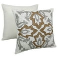 thumbnail image 3 of Blazing Needles Floral Throw Pillows in Ivory with Gold Beads (Set of 2), 3 of 4