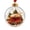 A006- F, variant on Lighted Christmas Ornament with 3D Clarinet and Music Note Design, 1-Pack, Clear Sphere with Gold Cap and Red Ribbon, for Christmas Tree Hanging, Christmas Decoration