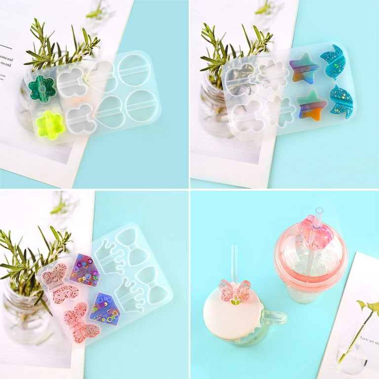 Straw Topper Silicone Mold Straw Topper DIY Resin Mold Flower Butterfly  Beach Party Decor Epoxy Resin Art Straw Attachment Mould - Silicone Molds  Wholesale & Retail - Fondant, Soap, Candy, DIY Cake Molds