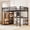 Wood, variant on Harper & Bright Designs Queen Size Metal Loft Bed with Built-in Wardrobe and Desk, Heavy-duty Loft Bed Frame with Storage Shelves, Black