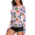 thumbnail image 2 of Inside Out Women's Sunscreen Shirt Long Sleeve Workout Tops Crewneck Soft Comfy Tees Casual T-Shirt XL, 2 of 7
