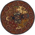 thumbnail image 2 of Safavieh Heritage Malcolm Oriental Area Rug, Multi/Burgundy, 3'6" x 3'6" Round, 2 of 8