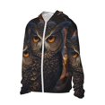 thumbnail image 2 of KLL Classical Style Brown Owl Print Men's Women’s UPF 50+ Sun Protection Outdoor Hoodie Jacket Long Sleeve Fishing Hiking Performance Shirt-X-Large, 2 of 6