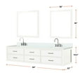 thumbnail image 4 of Double 84 In. W Bath Vanity With Quartz Top, Faucet Included, 36 Mirrors - Contemporary Bathroom Furniture W, White Quartz, , Sophisticated Decoration, 4 of 5