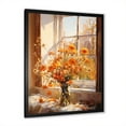 thumbnail image 2 of Designart "Meadow View through Windows I" Landscapes Framed Wall Art - Traditional Yellow Meadow Living Room Framed Canvas Art, 2 of 6