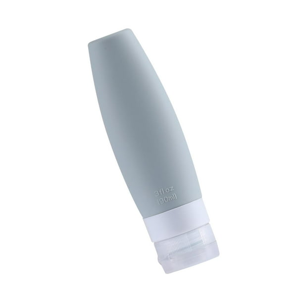 Botellas de viaje de silicona para artículos de tocador Botellas de viaje portátiles y apretables Azul 90ml