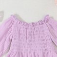 thumbnail image 4 of NOLDARES Toddler Baby Girl Clothes Cute Long Sleeve Sweatshirt Fall Winter Outfits Kids Pullover Pants 2Pcs Set(Light Purple,4-5 Y), 4 of 6