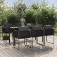 thumbnail image 1 of vidaXL 7 Piece Garden Dining Set Black, 1 of 5
