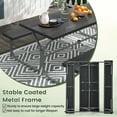 thumbnail image 4 of Topbuy Picnic Table Bench Set for 8 Person Outdoor Camping Table & 2 Benches with Metal Frame All-Weather Tabletop Black, 4 of 10