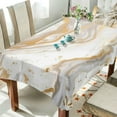 thumbnail image 4 of Coolnut White Marble Rectangle Tablecloth Waterproof Polyester Table Clothative Stain Resistant & Wrinkle Resistant Washable Table Cover for Dining Table/Party/Camping 60x90 Inch Decor Gift, 4 of 7