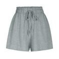 thumbnail image 6 of AherBiu Pajama Shorts for Women Drawstring Elastic Waisted Wide Leg Comfy Loungewear Summer Shorts with Pockets, 6 of 8