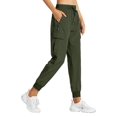 thumbnail image 1 of Pantalones de senderismo Libin Cargo para mujer, color verde militar, XXL, 1 of 5