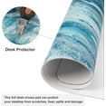 thumbnail image 5 of armdgodx Non Slip Waterproof PU Leather Multifunctional Desk Pad,31.5x 15.7, Blue White Marble, 5 of 6