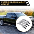 thumbnail image 3 of Cubierta de manija de puerta exterior de 4 piezas, protector de manija de puerta para Chevrolet Silverado 1500 con 4 teclas en tono plateado cromado, 3 of 6