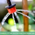 thumbnail image 5 of 100-Pack Adjustable Irrigation Dripper, 1/4 Inch Barbed Emitter Drip Sprinklers Garden Watering System [Red], 5 of 7