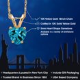 thumbnail image 2 of Gem Stone King 10K Yellow Gold London Blue Topaz Pendant Necklace for Women | 0.55 Cttw | Gemstone November Birthstone | Heart Shape 5MM | With 18 inch Chain, 2 of 6