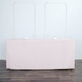 thumbnail image 2 of BalsaCircle 6 feet Blush Fitted Polyester Tablecloth, 2 of 8
