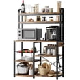 thumbnail image 1 of Sakiyr Kitchen Bakers Rack with Power Outlet, 5-Tier Microwave Stand with Storage Shelf & Hutch, 1 of 7