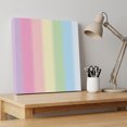 thumbnail image 4 of Ships Next Day Canvas Wall Art 12"x12",Rainbow Stripes Wood Framed Canvas Print Painting,Modern Colorful Cream Striped Aesthetics Ready to Hang Small Picture Wall Decor for Kitchen Dining Room Office, 4 of 9