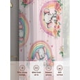thumbnail image 6 of Rainbows Elephant Sheer Curtains 2 Panels Set Pink Red Flower Love Watercolor Animal Sheer Window Curtains Light Filtering Rod Pocket Voile Drapes for Bedroom Living Room 52"X72", 6 of 9