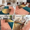 thumbnail image 5 of 6'x9' Area Rugs, Boho Indoor Outdoor Area Rug for Living Room Bedroom, Modern Abstract Gold Teal Geometric Art Washable Bathroom Rugs Kitchen Floor Carpet Mats Home Decor Aesthetic, 5 of 8