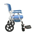 thumbnail image 3 of Movable Commode Chair Portable Toilet Seat Wheelchair with Rear Armrest & Handbrakes Max. Load 150KG, 3 of 9