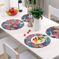 thumbnail image 6 of Ryvnso Abstract Heart Paint Round Plate Mats Dining Table Placemat Set of 4 for Holiday Decoration, 6 of 7