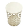 thumbnail image 2 of La Marisia Marble Chairside Table - Creamy Pearl/Champagne, 2 of 7