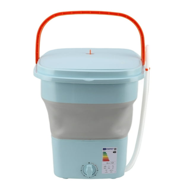 Machine à Laver Portable Mini avec Fonction Sèche Douce Design Pliable Entièrement Automatique Capacité 16L Source d'Alimentation 65W pour Usage Domestique Dortoir