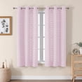 thumbnail image 1 of SIABC-Boho Striped Curtains 63 Inch Length for Bedroom 2 Panels Set, Cross Striped Clip Textured Blush Curtains Light Filtering Soft Airy Window Treatments for Living Room, Each 42 Wx63 L, 1 of 4