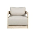thumbnail image 2 of Paradiso Outdoor Teak Natural Look Swivel Chair - Gray Fabric, 2 of 5