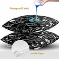 thumbnail image 4 of Black Kitchen Tools Throw Pillow Covers 26x26 Inch Set of 2, Modern Cooking Utensil Farmhouse Cookware Waterproof Outdoor Pillow Covers, Decorative Cushion Pillowcases for Couch, Sofa, Bed, Patio, 4 of 9