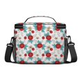 thumbnail image 3 of Lunch Box Pioneer Flower Floral Print Pattern Insulated Lunch Bag for Women Men,Medium Leakproof Lunchbox Cooler Bag Adjustable Strap,10 X 6.7 X 8 Inches, 3 of 6