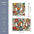 thumbnail image 2 of Yayeee Toggle Light Switch Wall Plate 3-Gang 6.37"x4.48" Decorative Outlet Cover, Orange Japanese Flowers Pattern, 2 of 7