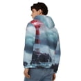 thumbnail image 4 of Kdxio Lighthouse in a Stormy Sea Print Men Hoodies Casual Hoodies for Men with Zip Pockets Full Zip Long Sleeve Sweatshirt Sports Hooded Jacket-XX-Large, 4 of 5