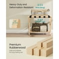 thumbnail image 4 of SONGMICS Solid Wood Luggage Rack, No Assembly Required, Foldable Suitcase Stand, Luggage Holder, with Storage Shelf, for Guest Room, Hotel, Bedroom, Natural Beige, 4 of 6