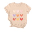 thumbnail image 4 of Camiseta de Manga Corta de Cuello Redondo Impresa para las Mujeres Día de San Valentín, Mezcla Ligera de Poliéster para Primavera Verano Otoño, 4 of 7