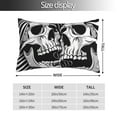 thumbnail image 2 of Salouo Psychedelic Skull Illusion Art Pattern Pillow Cases,1PC Pillow Covers with Envelope Closure Decorative Pillow Case for Bed Couch,Pillows Not Included-20"x30", 2 of 6