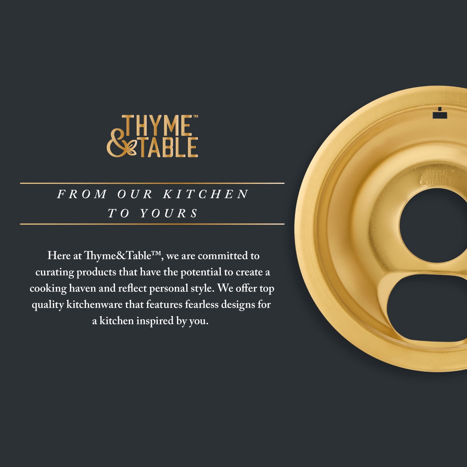 Thyme & Table 4-Piece Gold Stainless Steel Electric Range Drip Pan Set