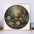 thumbnail image 2 of DIY Stamped Cross Stitch Kits Vintage Green Cacttus Flower for Beginners Easy 11CT Needlepoint Embroidery Counted Cross Stitch Kits Art Craft Wall Decoration and Gift 35x35cm(2), 2 of 9