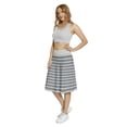 thumbnail image 3 of Women's Aztec Blurry Tribal Flower Blooms A-line Printed Skirt Casual Wear, 3XL, Warm Taupe Dark Teal, by Ambesonne, 3 of 6