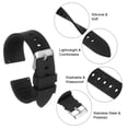 thumbnail image 6 of Uxcell Silicone Watch Band 24mm Soft Rubber Waterproof Watch Strap with Stainless Steel Buckle for Men Women, Black, 6 of 6