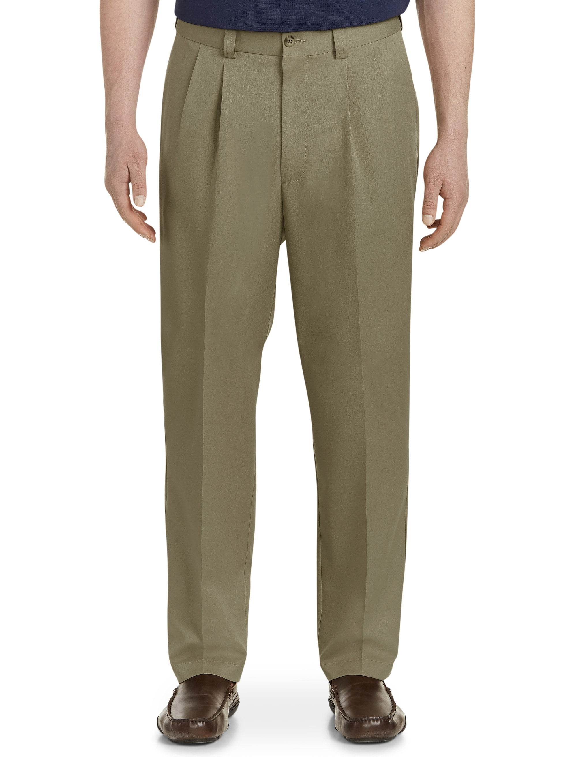 Oak Hill by DXL Men's Big and Tall Waist-Relaxer Pleated Oak Hill by DXL Men's Big and Tall Waist-Relaxer Pleated