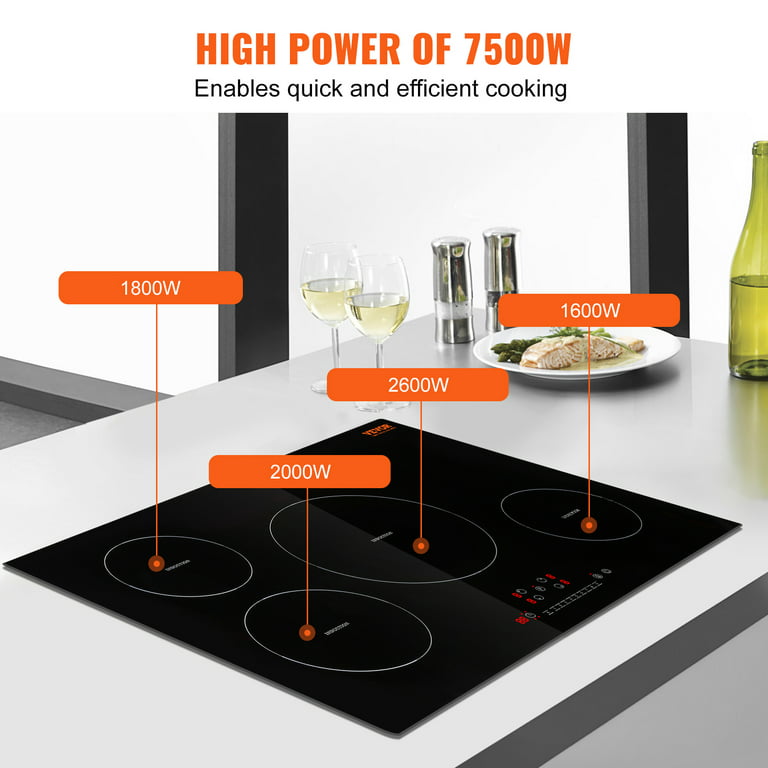 30 Electric Cooktop 4 Burner 30 Inch Electric Ceramic Stove Top, Drop-in  Sensor Control Electric Cooker - Bed Bath & Beyond - 31433940