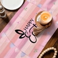 thumbnail image 4 of Table Runner - 72 Inch Long, Easter Kitchen Dining Table Runner Dresser Scarves, Spring Rabbit Eggs Flowers Flags Leaves Wood Grain Farmhouse Decor for Coffee Tables Wedding Party Banquet, 4 of 8