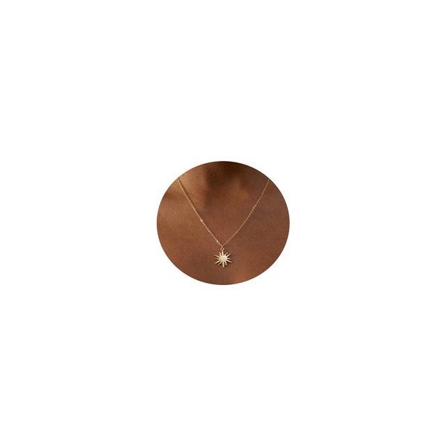 Collar MIDEEO con colgante de sol dorado de 14 quilates para mujer