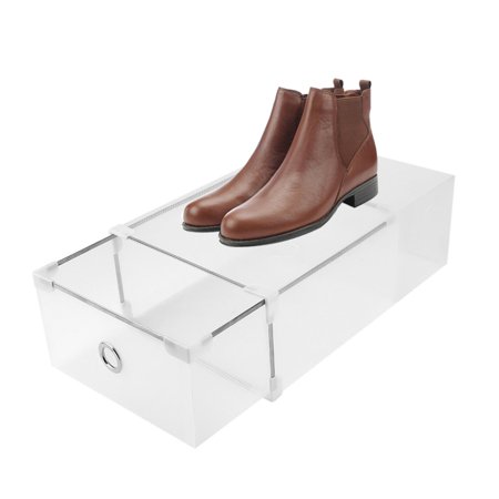 Practical Half Transparent Drawer Style Shoe Box For Both Men And