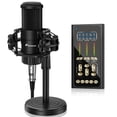 thumbnail image 1 of Sound and Microphone Set Professional Sound Cardioid Condenser Microphone Set with Basic Accessories Luxury Audio Microphone Kit for Live Streaming Gaming Entertainment (Black), 1 of 5