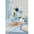 thumbnail image 3 of Flores Artificiales Serwalin Rosas Azules de Seda x16, 3 of 7