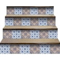 thumbnail image 2 of 8" X 8" Blue and Muted Taupe Peel And Stick Tiles, 2 of 9